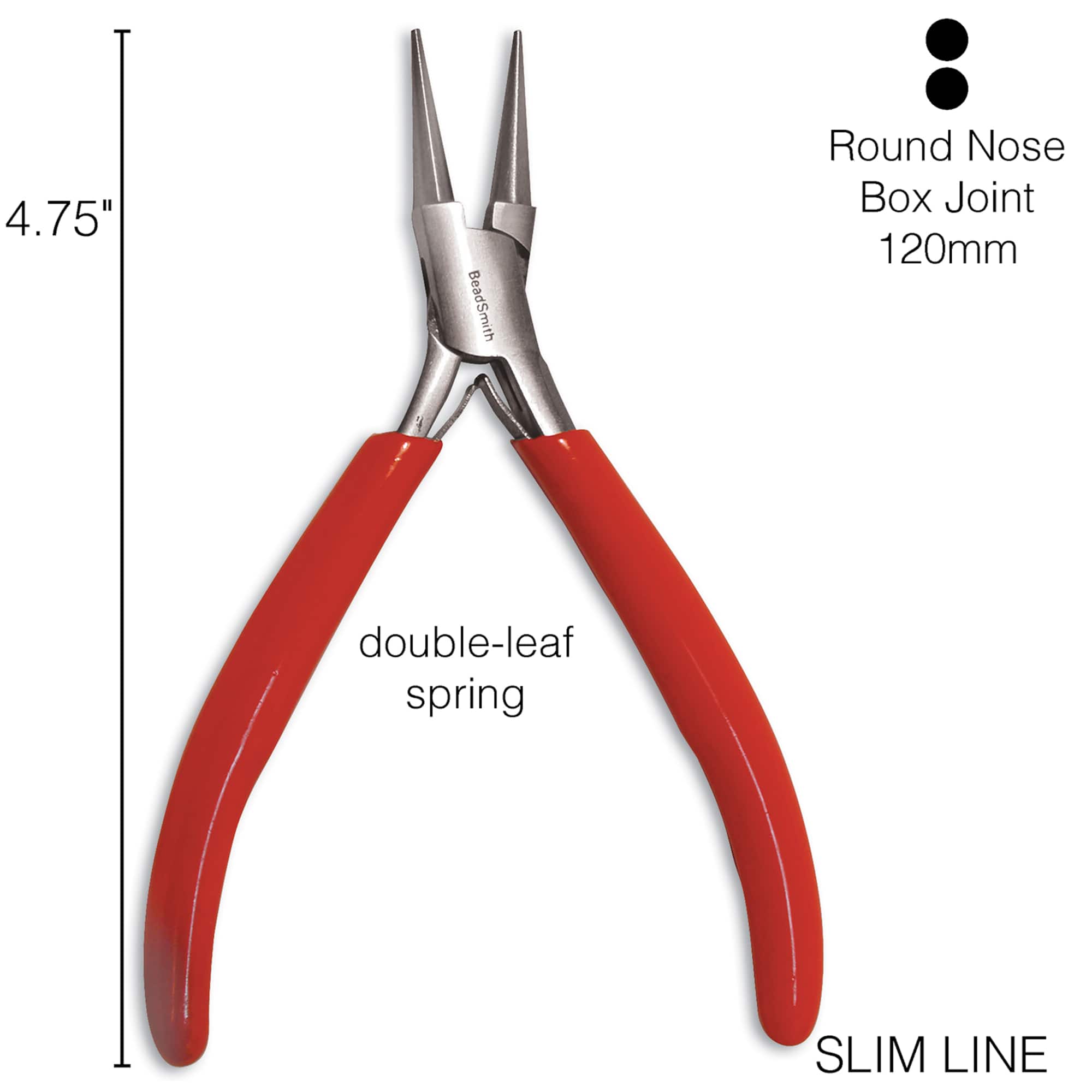 The Beadsmith® 4.75" Red Round Nose Pliers